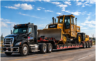 Concept illustration of equipment haulage