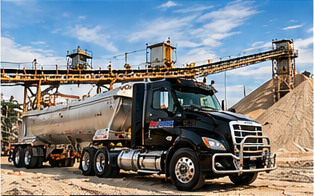 Concept illustration of frac sand transportation