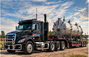 Concept illustration of industrial freight